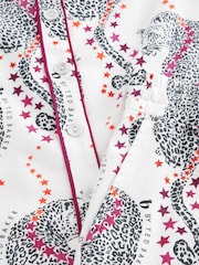 B by Ted Baker 100% Cotton Button Through White Leopard Print Pyjamas - Image 14 of 14
