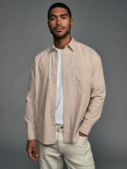 Stone Soft Touch 100% Cotton Long Sleeves Stripe Shirt - Image 1 of 8