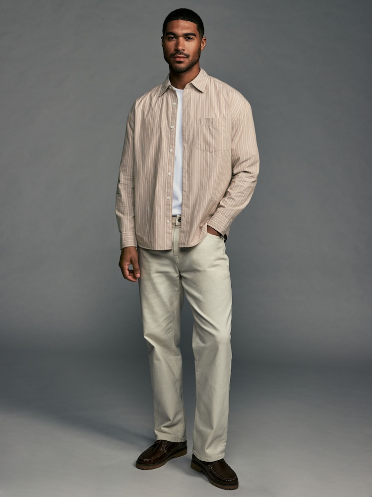 Stone Soft Touch 100% Cotton Long Sleeves Stripe Shirt - Image 2 of 8