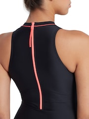 Zoggs Women Cable Zipped Hi-Neck One Piece Swimsuit - Image 4 of 7