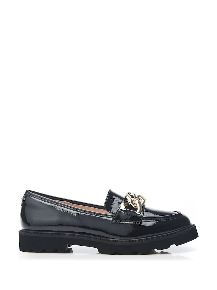 Moda In Pelle Evella Chunky Chain Trim Loafers - Image 1 of 4