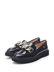 Moda In Pelle Evella Chunky Chain Trim Loafers - Image 2 of 4