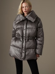 Charcoal Grey Shower Reistant Padded Jacket - Image 1 of 7