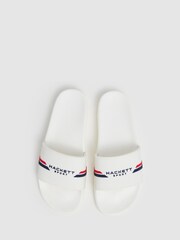 Hackett London Men White Flip Flops - Image 3 of 6