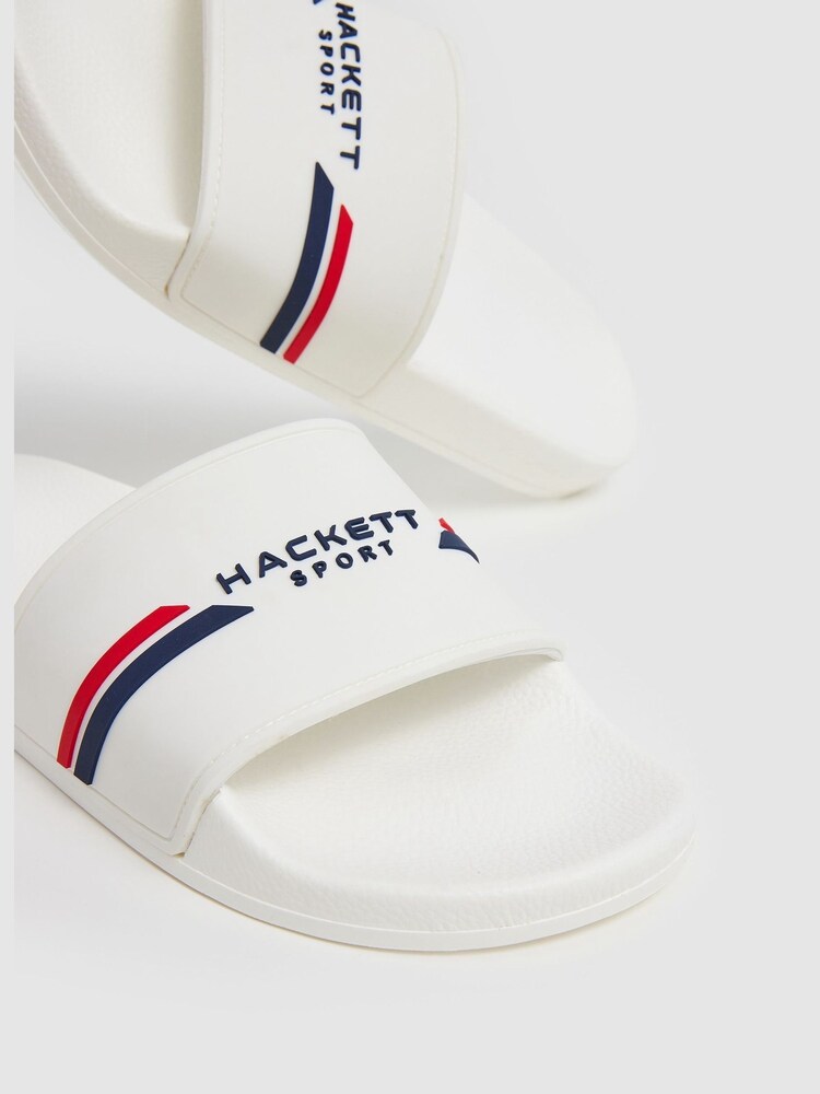 Hackett London Men White Flip Flops - Image 5 of 6