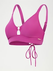 Speedo Pink Womens Shaping Triangle Bikini Top with Removable Bra Pads - Image 6 of 6