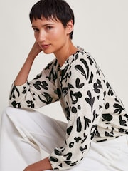 Monsoon Natural Rosa Print Linen Top - Image 4 of 5