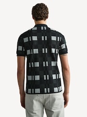 Fred Perry 100% Cotton Chequerboard Print Black Polo Shirt - Image 18 of 26