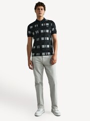 Fred Perry 100% Cotton Chequerboard Print Black Polo Shirt - Image 2 of 26