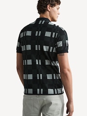 Fred Perry 100% Cotton Chequerboard Print Black Polo Shirt - Image 20 of 26