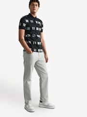 Fred Perry 100% Cotton Chequerboard Print Black Polo Shirt - Image 7 of 26