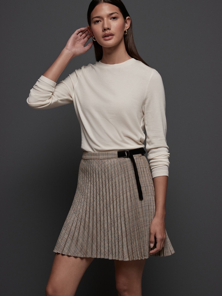 Neutral Check Mini Kilt Skirt - Image 1 of 6