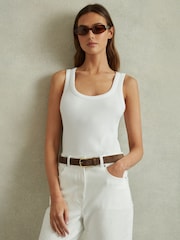 Reiss Tan Carrie Suede Belt - Image 2 of 4
