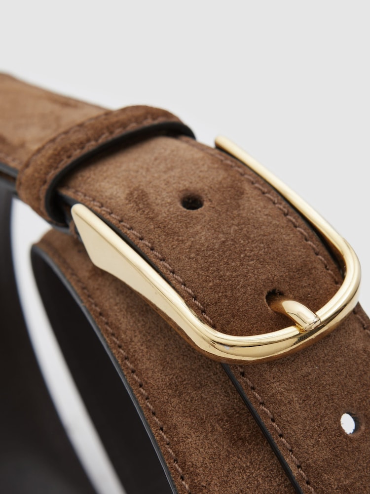 Reiss Tan Carrie Suede Belt - Image 4 of 4