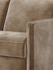 Jay-Be Luxe Velvet Cedar Mink Brown Slim 2 Seater Sofa Bed - Image 4 of 6