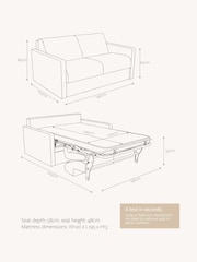 Jay-Be Luxe Velvet Cedar Mink Brown Slim 2 Seater Sofa Bed - Image 6 of 6