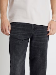 River Island Black Loose Fit Washed 100% Cotton Jeans - Image 3 of 4