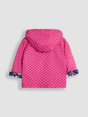 JoJo Maman Bébé Pink Unicorn Appliqué Reversible Hoodie - Image 3 of 8