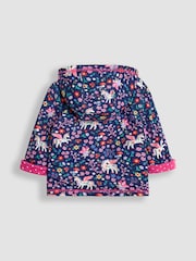 JoJo Maman Bébé Pink Unicorn Appliqué Reversible Hoodie - Image 5 of 8