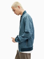 AllSaints Sky Blue Bassett Bomber Jacket - Image 4 of 7