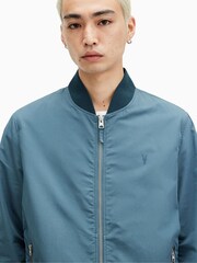 AllSaints Sky Blue Bassett Bomber Jacket - Image 6 of 7