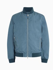 AllSaints Sky Blue Bassett Bomber Jacket - Image 7 of 7