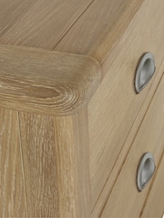 Julian Bowen Brown Memphis Limed 6 Drawer Wide Chest - Image 5 of 6