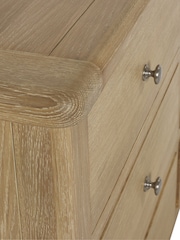 Julian Bowen Brown Memphis Limed 6 Drawer Wide Chest - Image 6 of 6