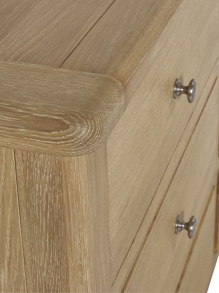 Julian Bowen Brown Memphis Limed 6 Drawer Wide Chest - Image 6 of 6