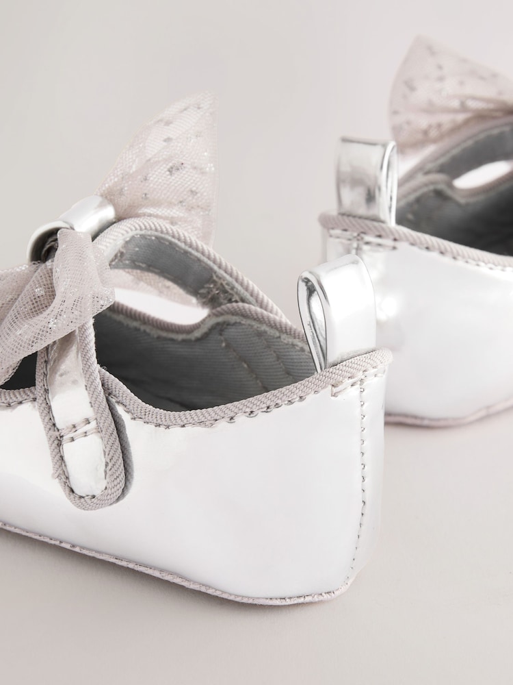 فضي - حذاء Padders مزيّن بفيونكة للبنات من Baker By Ted Baker - Image 3 of 5