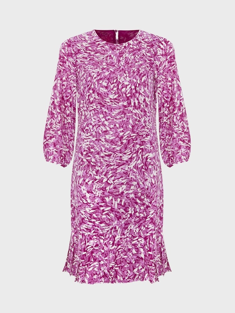 Hobbs Purple Petite Petite Liana Dress - Image 3 of 3 Hobbs Purple Petite Petite Liana Dress - Image 3 of 3
