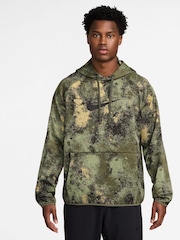 Nike Green Camo Therma-FIT Printed Pullover Versatile Hoodie - Image 1 of 3