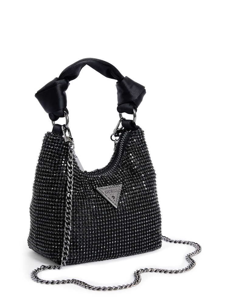 Köpa Svart Guess Lua Rhinestone Embellished Hobo Bag från Next