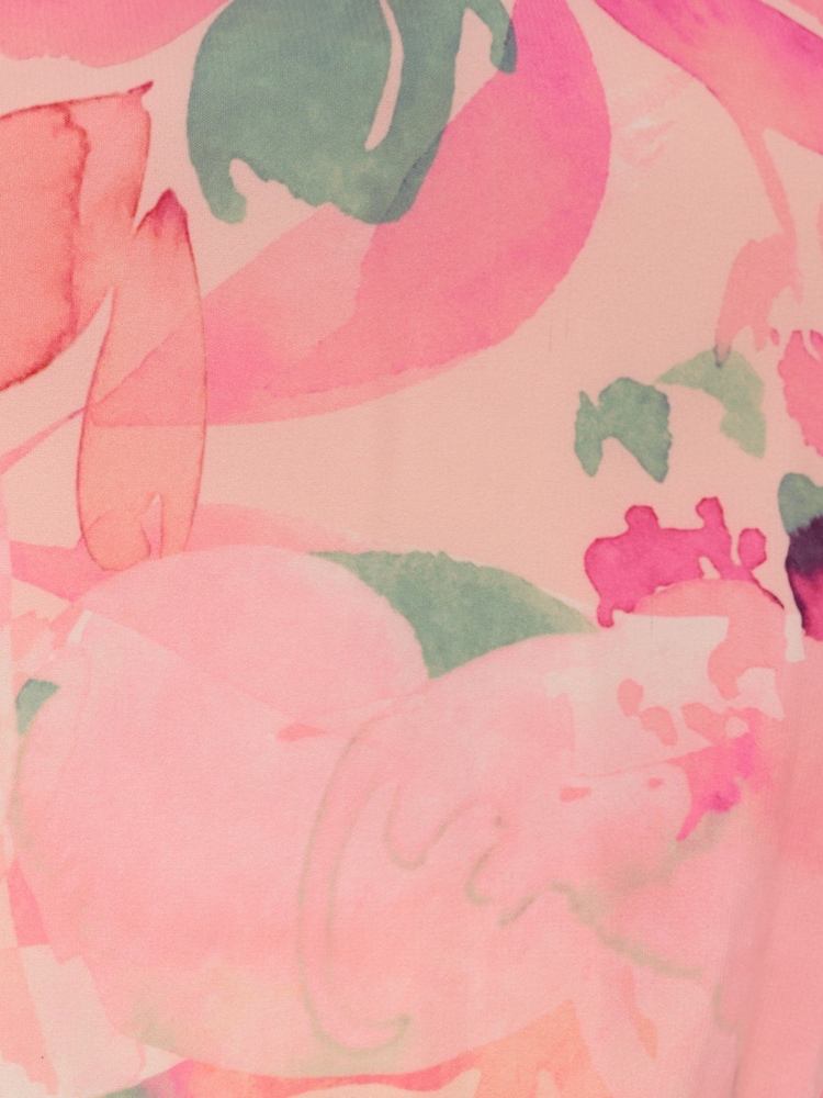 Adrianna Papell Pink Printed Midi Dress - Image 7 of 7 Adrianna Papell Pink Printed Midi Dress - Image 7 of 7