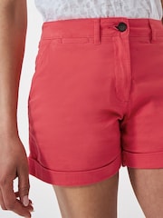Crew Clothing Red Tilda Turn Up Chino Shorts - Image 3 of 4