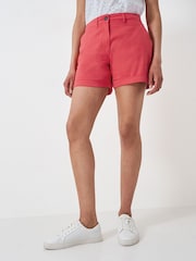 Crew Clothing Red Tilda Turn Up Chino Shorts - Image 4 of 4