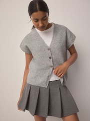 Light Grey Bouclé Knit Waistcoat - Image 3 of 9