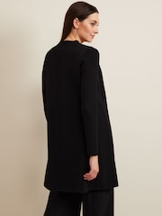 Phase Eight Black Longline Lauren Edge to Edge Cardigan - Image 2 of 6