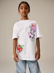 White Smashlings Oversized License 100% Cotton T-Shirt (3-16yrs) - Image 2 of 6