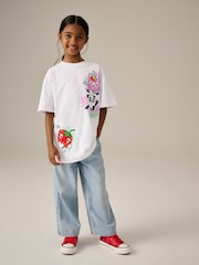 White Smashlings Oversized License 100% Cotton T-Shirt (3-16yrs) - Image 3 of 6