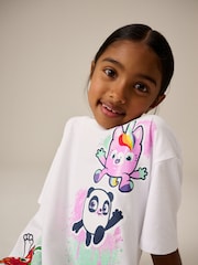 White Smashlings Oversized License 100% Cotton T-Shirt (3-16yrs) - Image 4 of 6