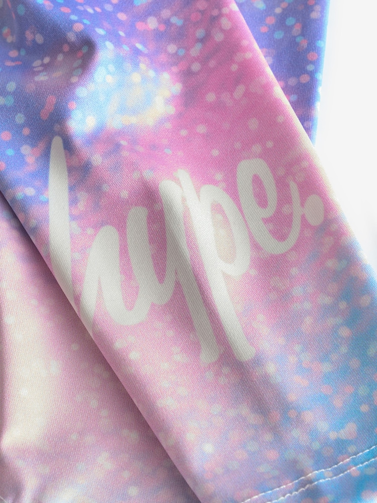 Hype. Girls Purple Multi Star Dust Leggings - Image 4 of 4