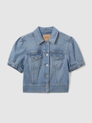 Paige Cropped Denim Jacket - Image 1 of 5