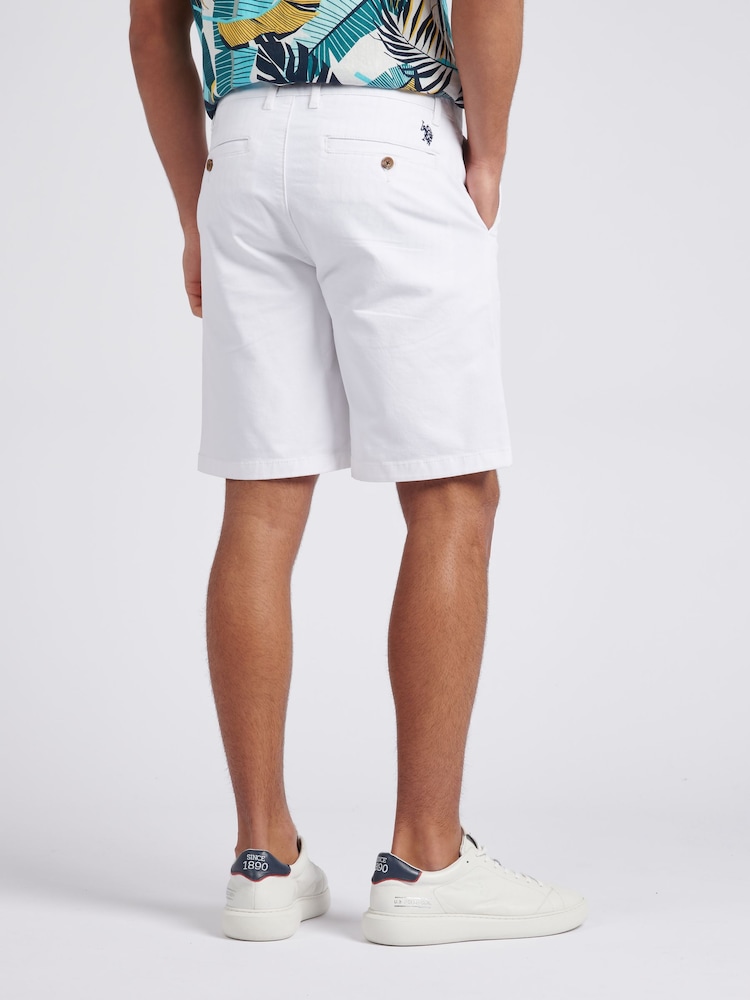 U.S. Polo Assn. White Classic Mens Chino Shorts - Image 2 of 9
