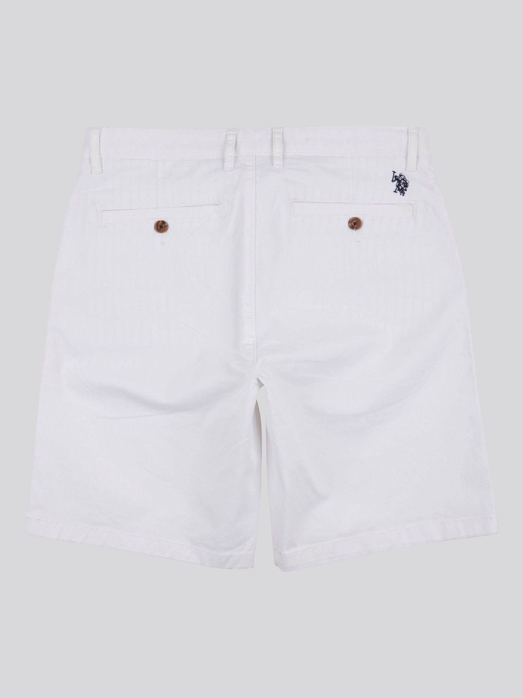 Buy U.S. Polo Assn. White Classic Mens Chino Shorts from Next USA
