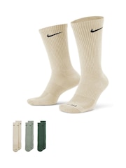 Nike Green Everyday Plus Cushioned Training Crew Socks 3 Pack - Image 1 of 4