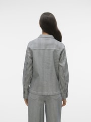 VERO MODA Blue Stripe Denim Utility Jacket - Image 2 of 5