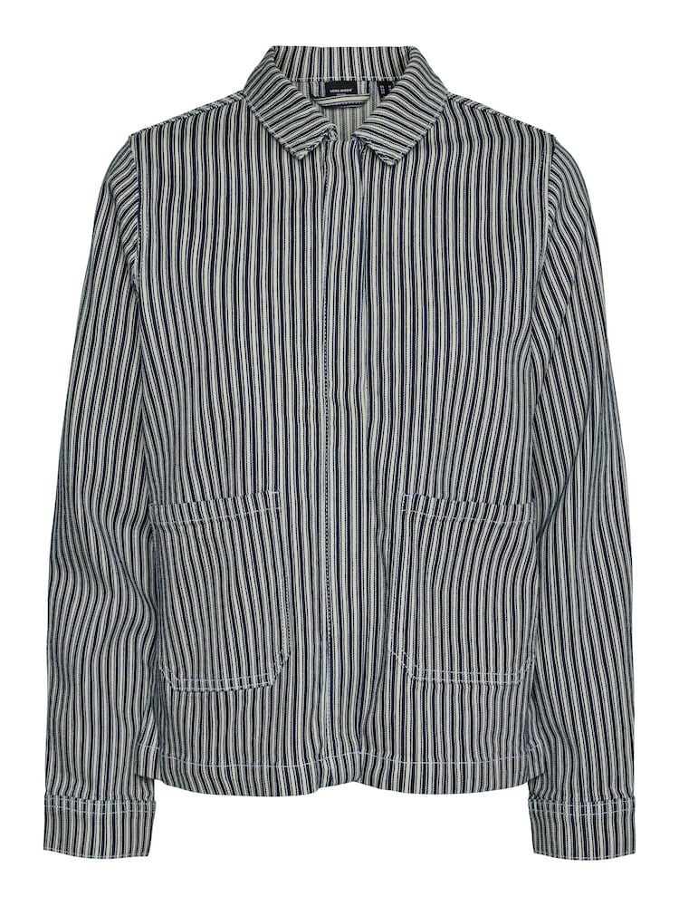 VERO MODA Blue Stripe Denim Utility Jacket - Image 5 of 5