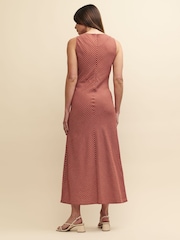 Nobody's Child Red Lia Bias Stripe Midaxi Dress - Image 3 of 6