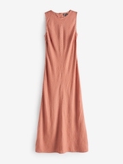 Nobody's Child Red Lia Bias Stripe Midaxi Dress - Image 6 of 6